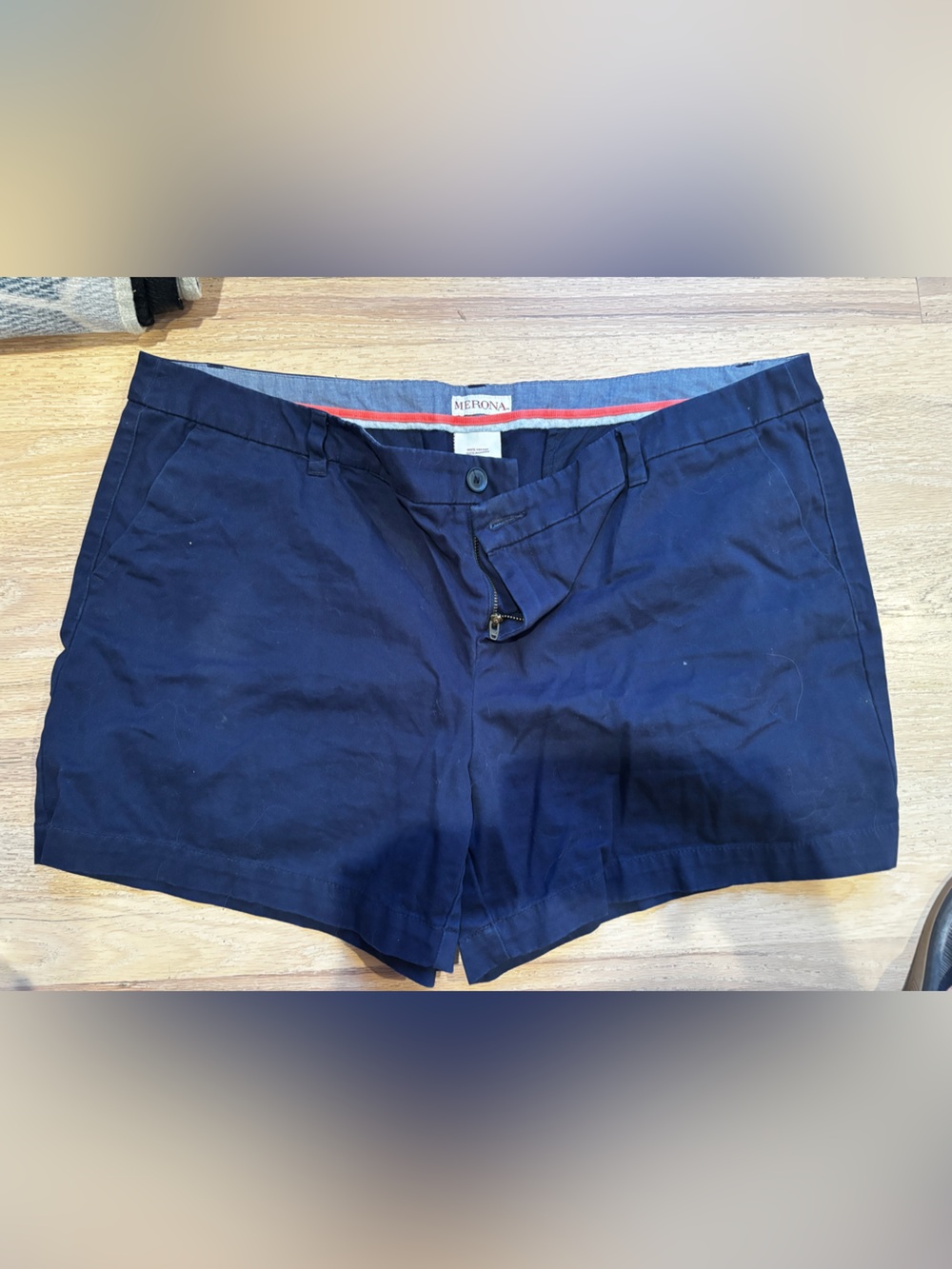 Merona women’s Navy Flat-Front Cotton Shorts